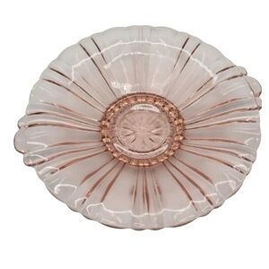 Vintage Anchor Hocking Pink Depression Glass Old Café Pink Dish Tab Handles